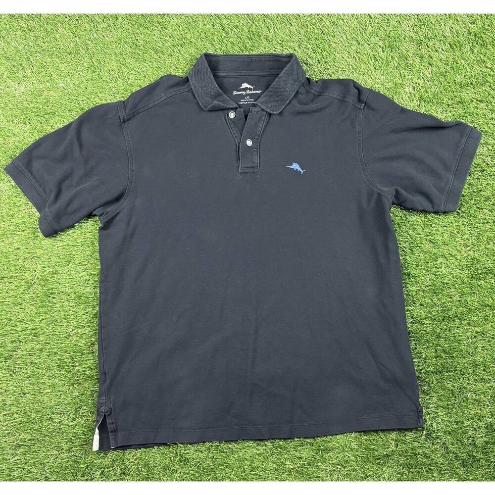 Tommy Bahama Men's Size S Black Golf Polo Shirt